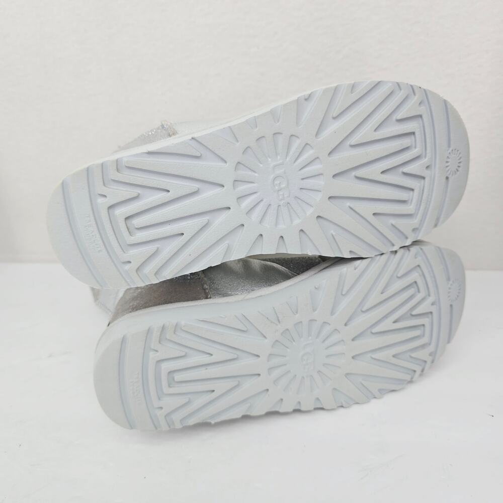 Ugg Classic Short Glitter Patchwork Booties Silve… - image 7